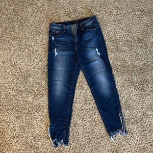 Kancan High rise Distressed Jeans Sz 13